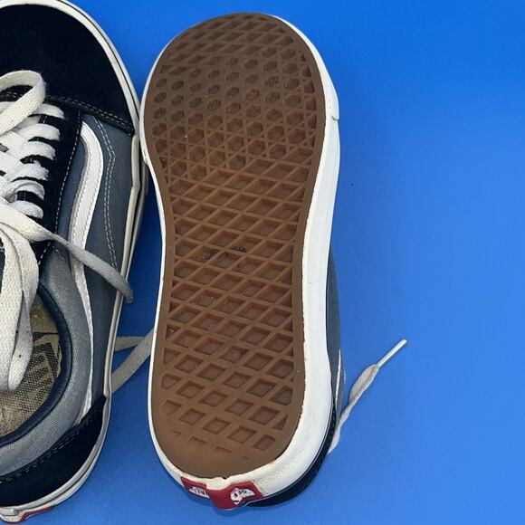 Vans Black Suede Blue Mens 6 Off The Wall Sneakers Womens 7.5 E Skater Walking - Picture 13 of 13